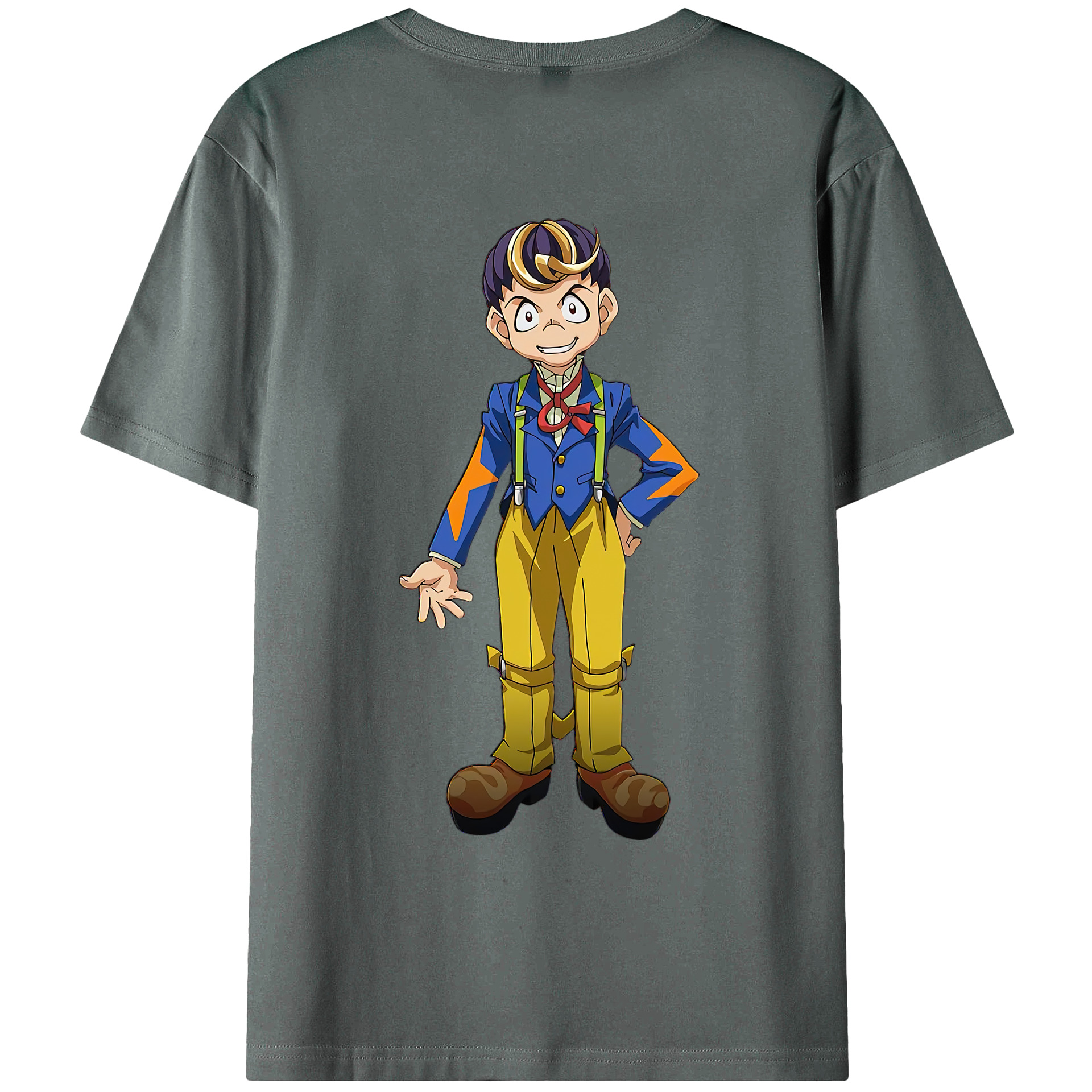（画像用） 遊☆戯☆王 Yu-Gi-Oh! 綿100％ メンズ半袖Tシャツ（バックプリント） 通気性